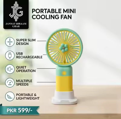 MINI HAND FAN - RECHARGEABLE - 699 RS WITH FREE CASH ON DELIVERY